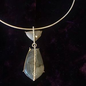 Gold and Gemstone Choker Necklace